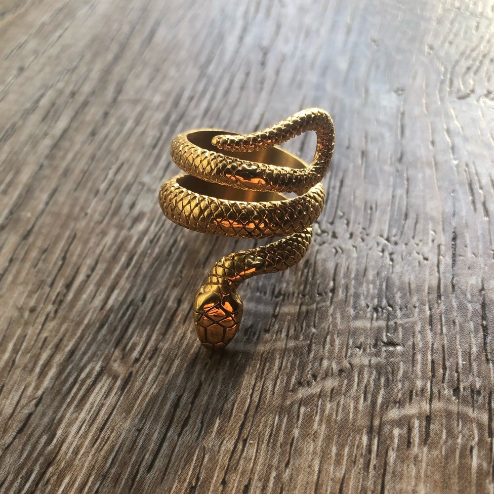 Gold Snake Ring - Picture 2 of 3
